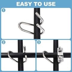 2pcs Cross Pipe Clamp 42mm x 50mm (1.65&Prime; x 1.97&Prime;) M8 Stainless Steel Tube Buckle