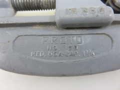 Proto No. 350 Pipe Tube Tubing Cutter 1-1/8&Prime; Capacity Vintage Made In USA
