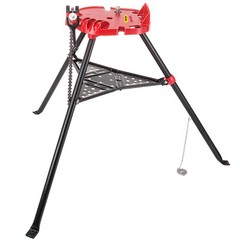 VEVOR 460-6 Tripod Pipe Chain Vise 6&Prime; Capacity Foldable Steel Legs w/ Tool Tray