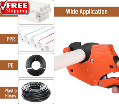 Bates- PVC Pipe Cutter, Cuts up to 2-1/2&Prime;, Orange Ratcheting PVC Pipe Cutter Too