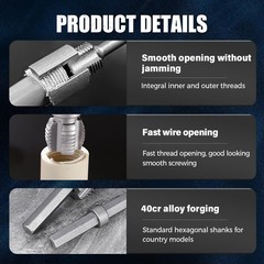 PVC Pipe Threader Cutting Kit Integrated Internal & External Pipe Threading-Tool