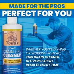Uncle Todd&rsquo;s HVAC Drain Line Cleaner &ndash; 16oz / 8 Months Supply 16oz, Green