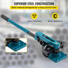 Manual Pipe Tube Bender With 7 Dies, Heavy-Duty Tubing Of 3/8 In. To 1 In. Steel