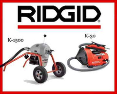 Ridgid Auto-Clean K-30 Sink Machine 55808 & Ridgid K1500 Sectional Machine 23707