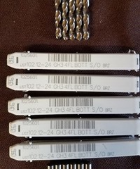 5 OSG 12-24 GH3, 4FL Bottom Taps,1025601,6 &ndash; #16,& 5 &ndash; #17 Drill bits,(16 PCS)