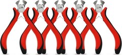 5-Pack End Cutting Pliers 4 Inch, Spring Loaded End Cutters for Jewelry Making,