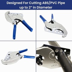 Heavy-Duty Ratcheting Pipe Cutter for 2-Inch PVC & ABS &ndash; Durable Stainless Steel