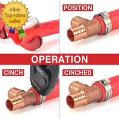 KIT-1096D PEX Clamp Tool Kit for 3/8 to 1 Inch PEX Cinch Clamps with 20Pcs 1/2 I