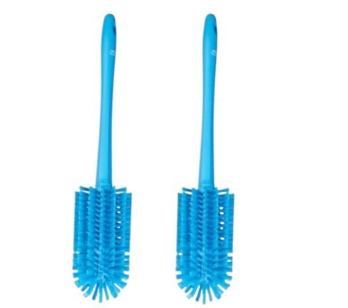2x One-Piece Pipe Brush, 16&Prime; Long, 3.1&Prime; Round &ndash; Medium, Blue (5382803) Vikan