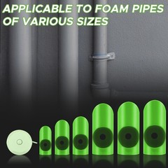 GDGJWL 6PCS Pipe Insulation Cutting Guide， Molded Foam Cutter Tool Green