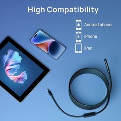 Pipe Inspection Camera Endoscope Video Sewer Drain Cleaner Waterproof Snake USB