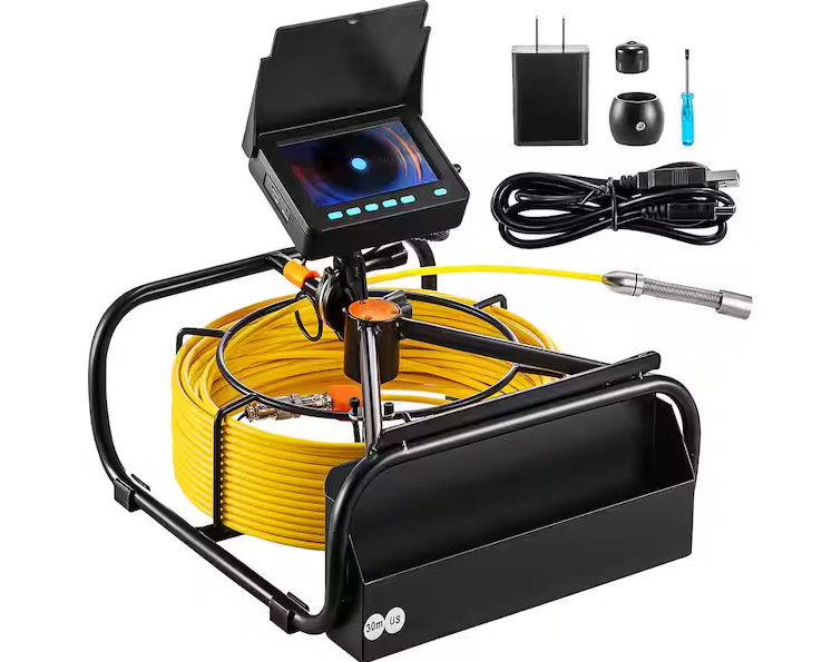Vevor Sewer & Pipe Inspection Camera System 98 Ft Cable 4.3 LCD Monitor WP9604B