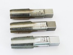 Lot of 3 Pipe Tap 1/2&Prime;-14 NPT Right Hand Threads Threadit TRW USA HSS