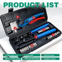 2 IN 1 Ratchet Pex Crimping Tool Cinch and Remove Combo Function Blue