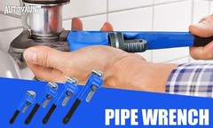 4pc Heavy Duty Pipe Wrench Set Monkey Heat Treated Adjustable 8&Prime; 10&Prime; 12&Prime; 14&Prime; NEW