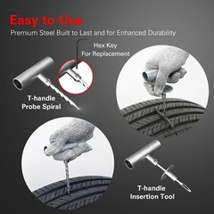 Universal Tire Repair Kit Heavy Duty Car Emergency Tool Kit for Flat Tire Pun&hellip;