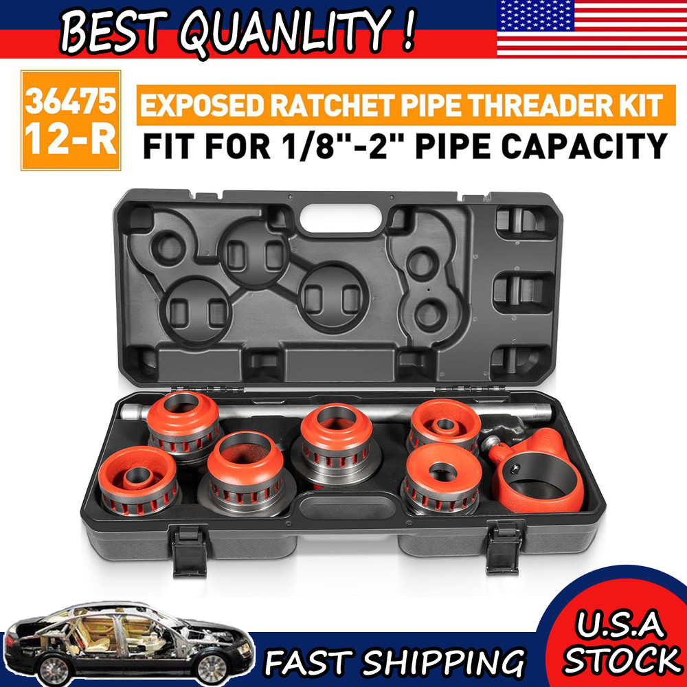 for RIDGID 36475 12-R 1/2&Prime; &ndash; 2&Prime; NPT Exposed Ratchet Threader Set w/ Case