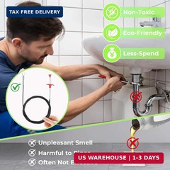 Drain Snake Auger with 4-Claw Grabber, Manual Sink Unclogger Tool, Flexible Cabl