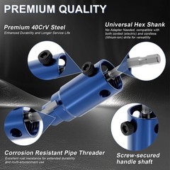 2 Pack Adjustable Broken Pipe Extractor Tool for Electric Drill & Manual Use &ndash; R