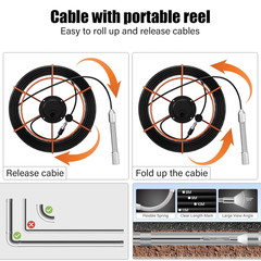 ESANAHO Sewer Camera 100FT/30M Borescopes Plumbing Snake Pipe Inspection Camera