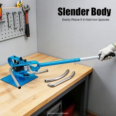 7 Dies Compact Metal Bender 1&Prime;-1/2&Prime; Bench Flat Bar Rod Bending Brake Bender