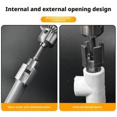 Integrated Internal & External Pipe Threading-Tool PVC Pipe Threader Cutting Kit