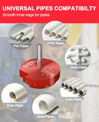 PVC Pipe Reamer, 4Pcs PVC Fitting Saver, Pipe Reamer Kit, 1.5&Prime;,2&Prime;,3&Prime;,4&rdquo; Inner So