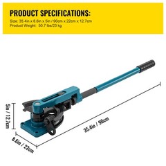 Tube Bender Manual Bench Bending Machine 3/8&Prime; &ndash; 1&Prime; Pipe Bender Set 7 Dies
