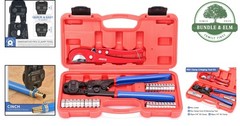 PEX Clamp Tool Kit 3 8-1 w Rings & Tubing Cutter &ndash; All-in-one Crimping Set