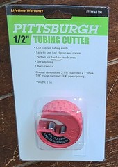 PITTSBURGH Self Adjusting 1/2&Prime; Tubing Cutter #65791