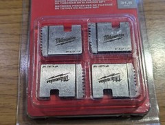 Milwaukee Model №: 48-36-1104 1-1/4 in. (1.25&Prime;) ALLOY NPT Pipe Threading Dies