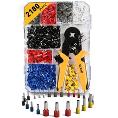 Ferrule Crimping Tool Kit with 2180 Pieces, Quadrilateral Pliers & Wire Connecto