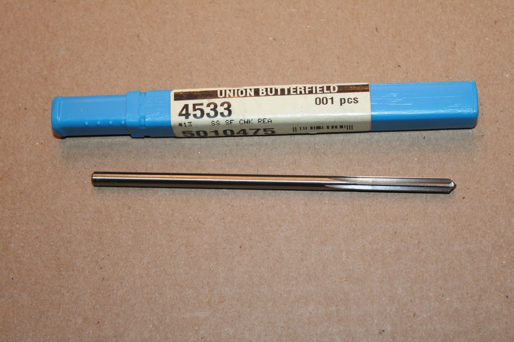 UNION BUTTERFIELD 5010475 #13 SS SF CHUCK REAMER &ndash; 4.5&Prime; LONG &ndash; NEW