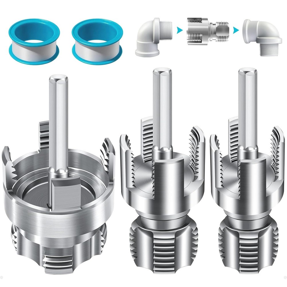 3 Piece Pipe Threading Tool Internal External NPT Threader Kit Repair Set