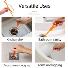Drain Clog (5pcs)＆Drain Auger 16 FT (1pcs)＆Drain Snake Hair (1pcs),Plumbing S&hellip;