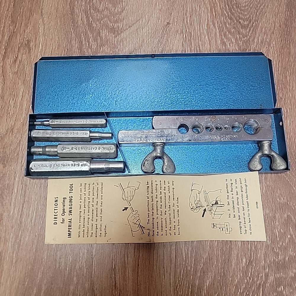 IMPERIAL TUBING FLARING TOOL KIT MADE IN USA 3/16&Prime; TO 5/8&Prime; Metal Case