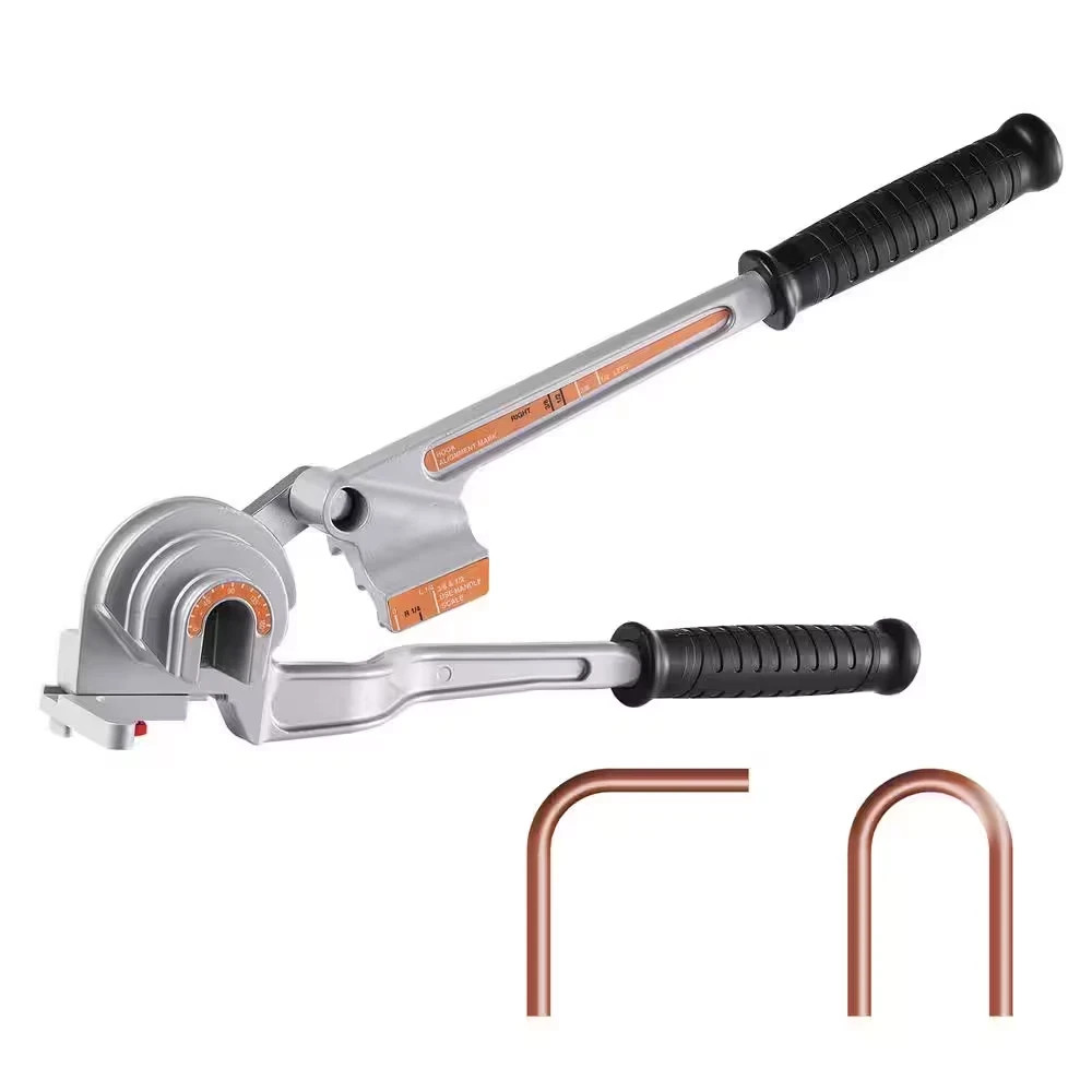 Pipe Tube Bender, 1/4 In., 3/8 In., 1/2 In. O.D., 3 in 1-Manual Level Tube Bende
