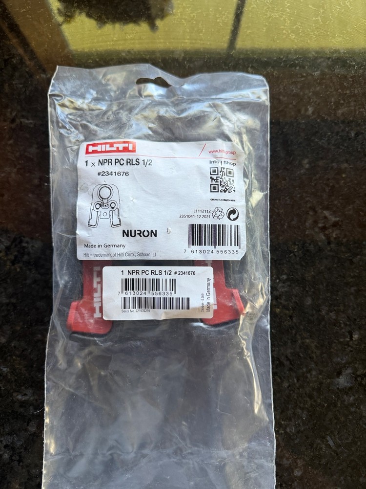 Hilti Press Jaw HVAC NPR PC RLS 1/2&Prime; For Pipe Press Tool 2341676