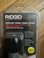 3 RIDGID CONSTANT SWING CUTTER 31622 & 3 C-STYLE CUTTER