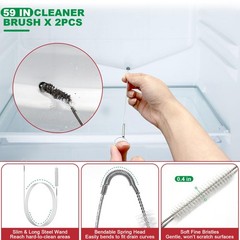 Drain Snake 18 Set with Clog Remover and Steel Drain Brush
