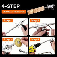 Inside Pipe Cutter for PVC Pipe, 4 Diamond Grit Wheels, 7 Inch Adjustable Depth