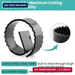 QQZ General Drain Cleaner Heavy Duty Saw Blade 3HDB, Root Cutter for Drain Clean
