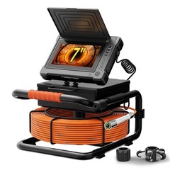 7inch Sewer Pipe Inspection Camera 50M Drain Sewer Pipeline Industrial Endoscope