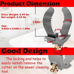 52822 T-232 HD 3&Prime; C Cutter Drain Tool For RIDGID K-400 K-3800 Drum Machine