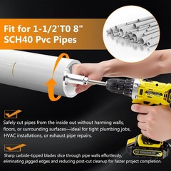 Internal/Inside PVC-ABS Pipe Cutter Tool for Drill,with Handle