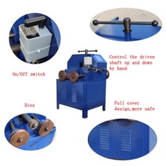 110V Rolling Pipe Bending Machine Tube Bender Round 5/8&Prime;-2.99&Prime; Square 5/8&Prime;-1.97&Prime;