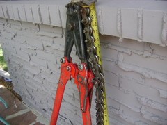 Wheeler Mfg Cast Iron Pipe Chain Snap Cutter Model 590. 27&Prime; Chain.