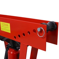 Hydraulic Pipe Bender 12 Ton Tube Bender w/6 Dies Adjustable Rollers 90&deg;-180&deg;