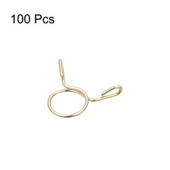 Fuel Line Hose Clips, 100pcs 12mm 65Mn Steel Tubing Spring Clamps