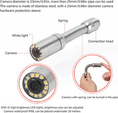 Drain Pipeline Inspection Replacement, 0.9Inch/23Mm Sewer Camera Accessories 12L